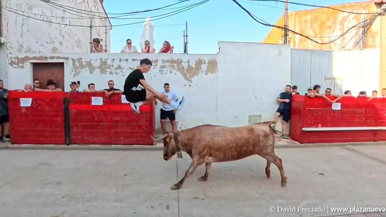 Emoci&oacute;n, buenos recortes y mucho ambiente en el &uacute;ltimo encierro de las Fiestas de Cadreita