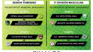 Finales de Copa f&uacute;tbol sala en Murchante y Cintru&eacute;nigo