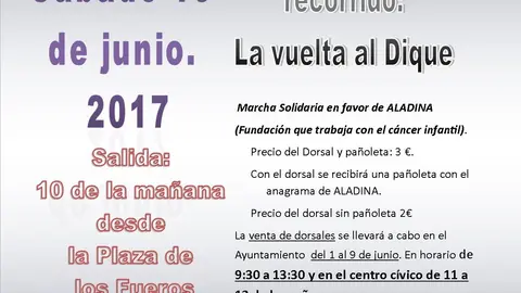 cartel marcha solidaria aladina 10 de junio 2017