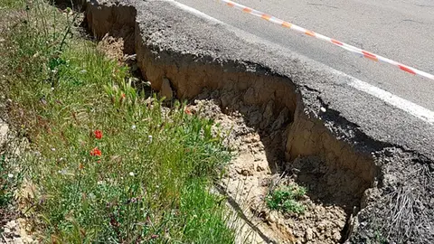 Estado actual de la carretera A-1204 Ejea-Luesia