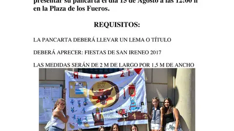 Concurso de pancartas de Fiestas de San Ireneo de Valtierra