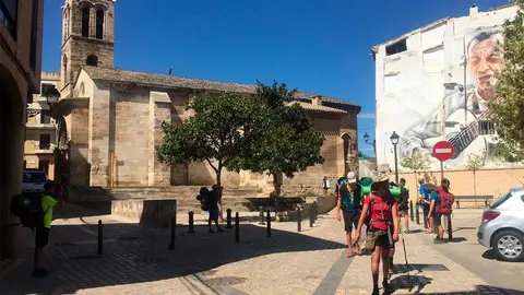 Turistas en el Camino de Santiago
