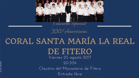 Concierto especial XXV Aniversario de la fundaci&oacute;n de la Coral Santa Mar&iacute;a la Real de Fitero