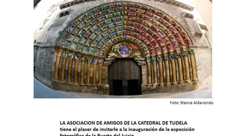 Exposici&oacute;n fotogr&aacute;fica de la Puerta del Juicio de la Catedral de Tudela en Pamplona