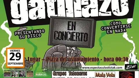 Concierto en Cadreita de Gatillazo 'C&oacute;mo convertirse en nada'