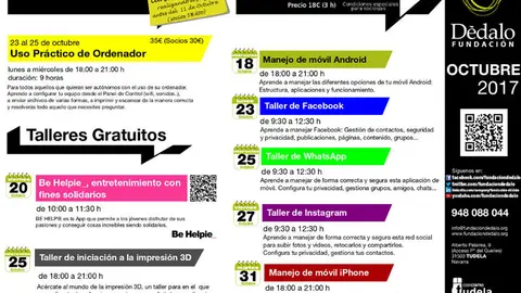 Actividades que realiza Fundaci&oacute;n D&eacute;dalo en octubre
