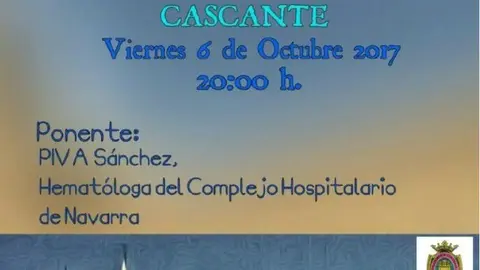 Conferencia en Cascante de Donaci&oacute;n de M&eacute;dula &Oacute;sea