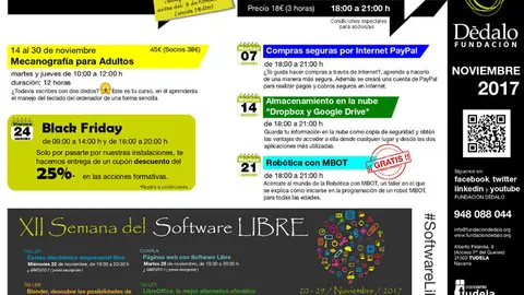 Actividades noviembre Fundaci&oacute;n D&eacute;dalo de Tudela