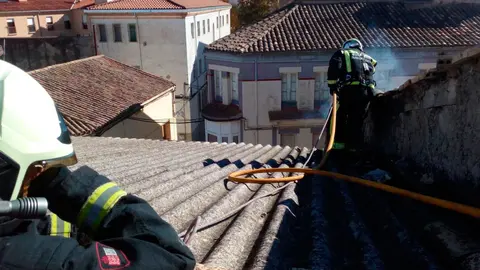 Incendio en un inmueble de Caparroso