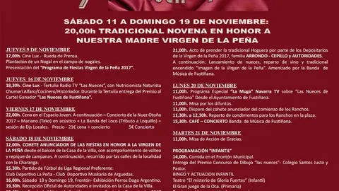 Fiestas en honor a la Virgen de la Pe&ntilde;a de Fusti&ntilde;ana