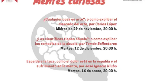 Charlas en Tudela para mentes curiosas