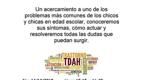Charla en Tudela sobre prevenci&oacute;n, detecci&oacute;n e intervenci&oacute;n en TDAH