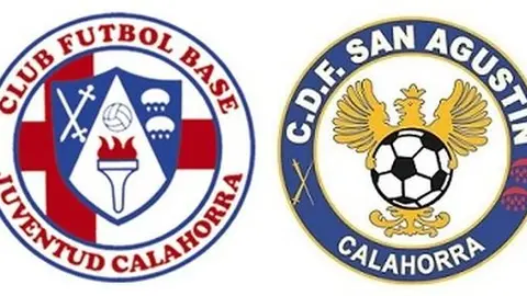 Escudos de los equipos Juventud Calahorra y San Agust&iacute;n
