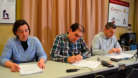 Elena Fern&aacute;ndez, Abel Casado y Eusebio S&aacute;ez