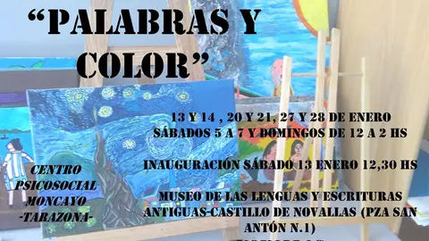 Exposici&oacute;n en Novallas 'Palabras y color'