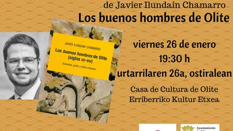 Presentaci&oacute;n en Olite del libro 'Los buenos hombres de Olite (s. XII-XIV)' de Javier Ilundain
