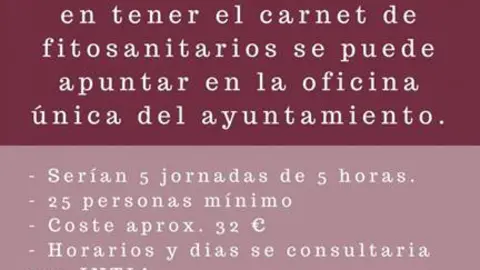 Cursillo en Olite de fitosanitarios