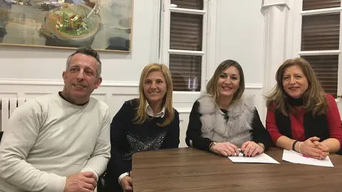 Gabriel P&eacute;rez, Susana Jim&eacute;nez, Raquel Moral y Ana Mar&iacute;a R&iacute;os en la presentaci&oacute;n del plan de dinamizaci&oacute;n comercial de Calahorra.