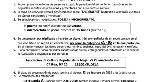 XIV Concurso en Tudela de poes&iacute;a y microrrelato