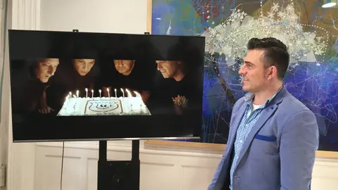 El concejal &Oacute;scar Eguiz&aacute;bal en la presentaci&oacute;n de los conciertos de las fiestas de agosto, hoy