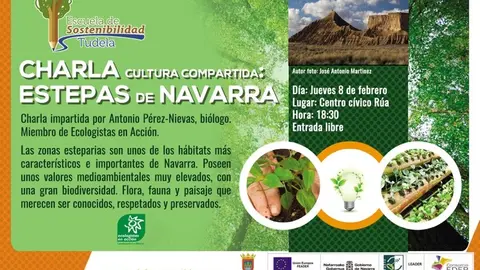 Charla en Tudela 'Estepas de Navarra'