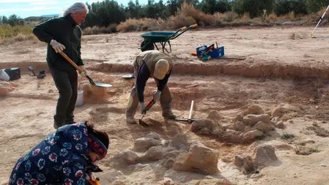 Durante las excavaciones en el entorno de Cascante