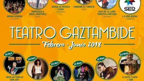 Programaci&oacute;n febrero-junio 2018 del Teatro Gaztambide de Tudela