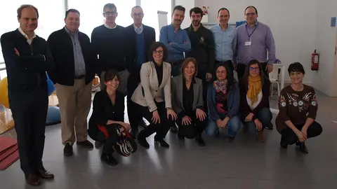 Directivos riberos y Mayorga, izqda., debatieron c&oacute;mo lograr organizaciones empresariales saludables