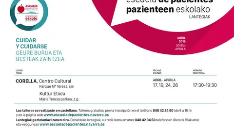 Taller en Corella 'Cuidar y cuidarse' de la Escuela de Pacientes