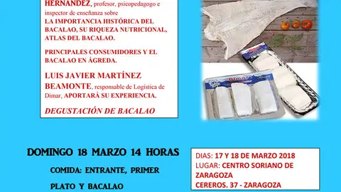 II Jornadas del bacalao en el Centro Soriano de Zaragoza