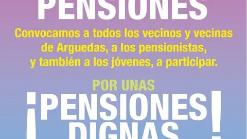Manifestaci&oacute;n en Arguedas 'Por unas pensiones dignas'