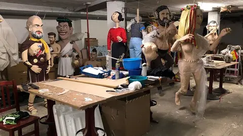 Taller donde est&aacute;n elaborando los &lsquo;Judas&rsquo; de este a&ntilde;o