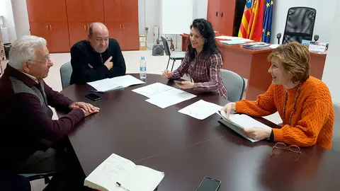 El presidente de la Comarca de las Cinco Villas se reuni&oacute; con los responsables de Adefo Cinco Villas en la sede comarcal para hablar de los nuevos proyectos puestos en marcha fruto de un convenio de colaboraci&oacute;n