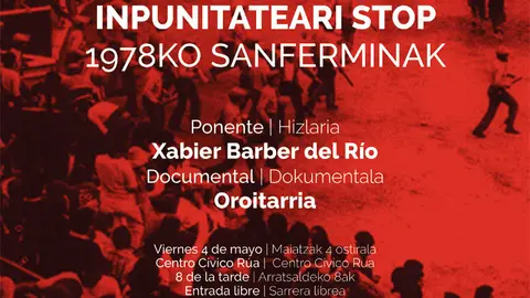 Charla y documental en Tudela 'Alto a la impunidad. Los Sanfermines de 1978'
