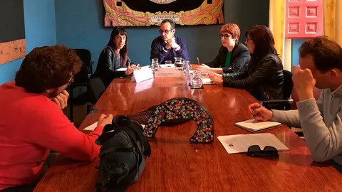 Mertxe Leranoz, del INAI, Luis J. Fern&aacute;ndez, de la UNED, Geno Ochando, del INAI, y Encarna S&aacute;nchez, de ANFAS