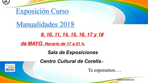 Exposici&oacute;n en Corella de trabajos del Curso de manualidades