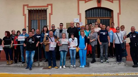 Trabajadores concentrados