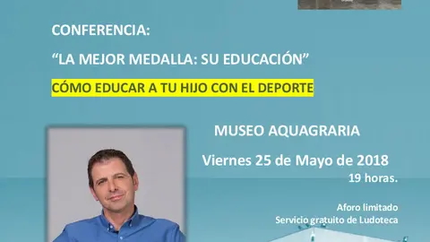 Conferencia en Ejea de los Caballeros de Francisco Casta&ntilde;o 'La mejor medalla su educaci&oacute;n' sobre c&oacute;mo educar a tu hijo con el deporte
