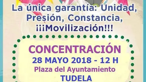 Concentraci&oacute;n en Tudela en defensa de las pensiones