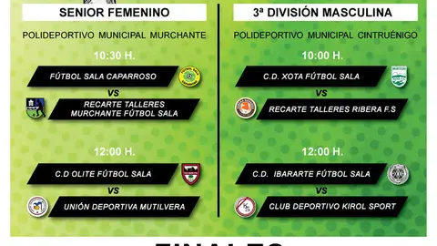 Finales de Copa f&uacute;tbol sala en Murchante y Cintru&eacute;nigo
