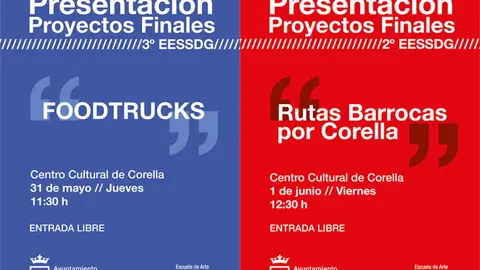 Presentaciones de Proyectos Finales de 3&ordm; y 2&ordm; de alumnos y alumnas de la Escuela de Arte y Superior de Dise&ntilde;o de Corella