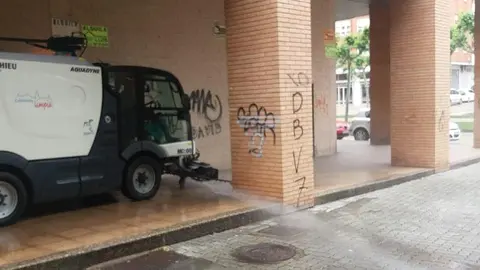 Limpieza de calles en Calahorra