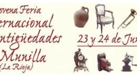 Cartel de la nueva feria Internacional de Antig&uuml;edades de Munilla