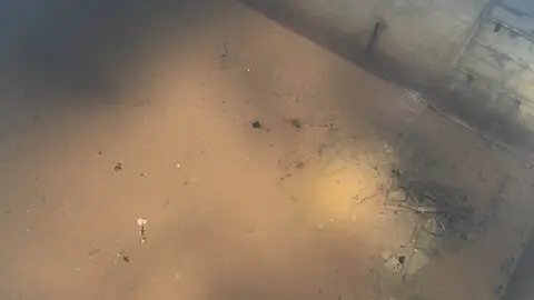 Osario del cementerio de Calahorra inundado