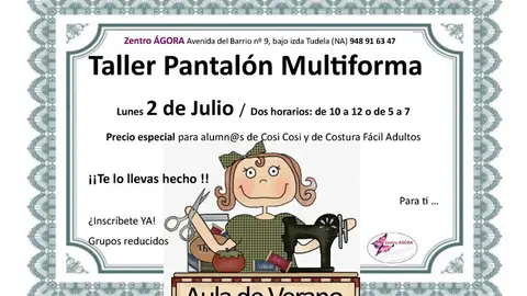 Taller en Tudela 'Pantal&oacute;n multiforme'