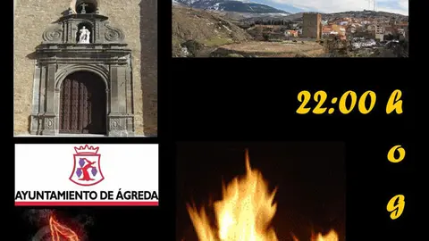 Hoguera de San Juan en &Aacute;greda