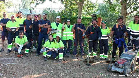 Participantes en el curso de jardiner&iacute;a