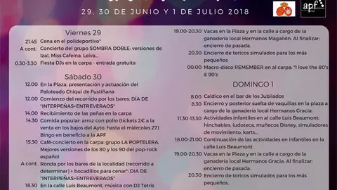 Fiestas de la juventud 2018 en Fusti&ntilde;ana