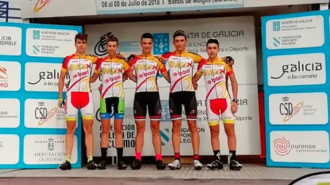 Campeonato de Espa&ntilde;a cadete con &Aacute;lex Aznar y Quique Calahorra