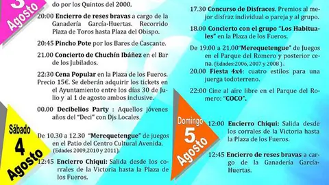Fiestas de la juventud 2018 en Cascante